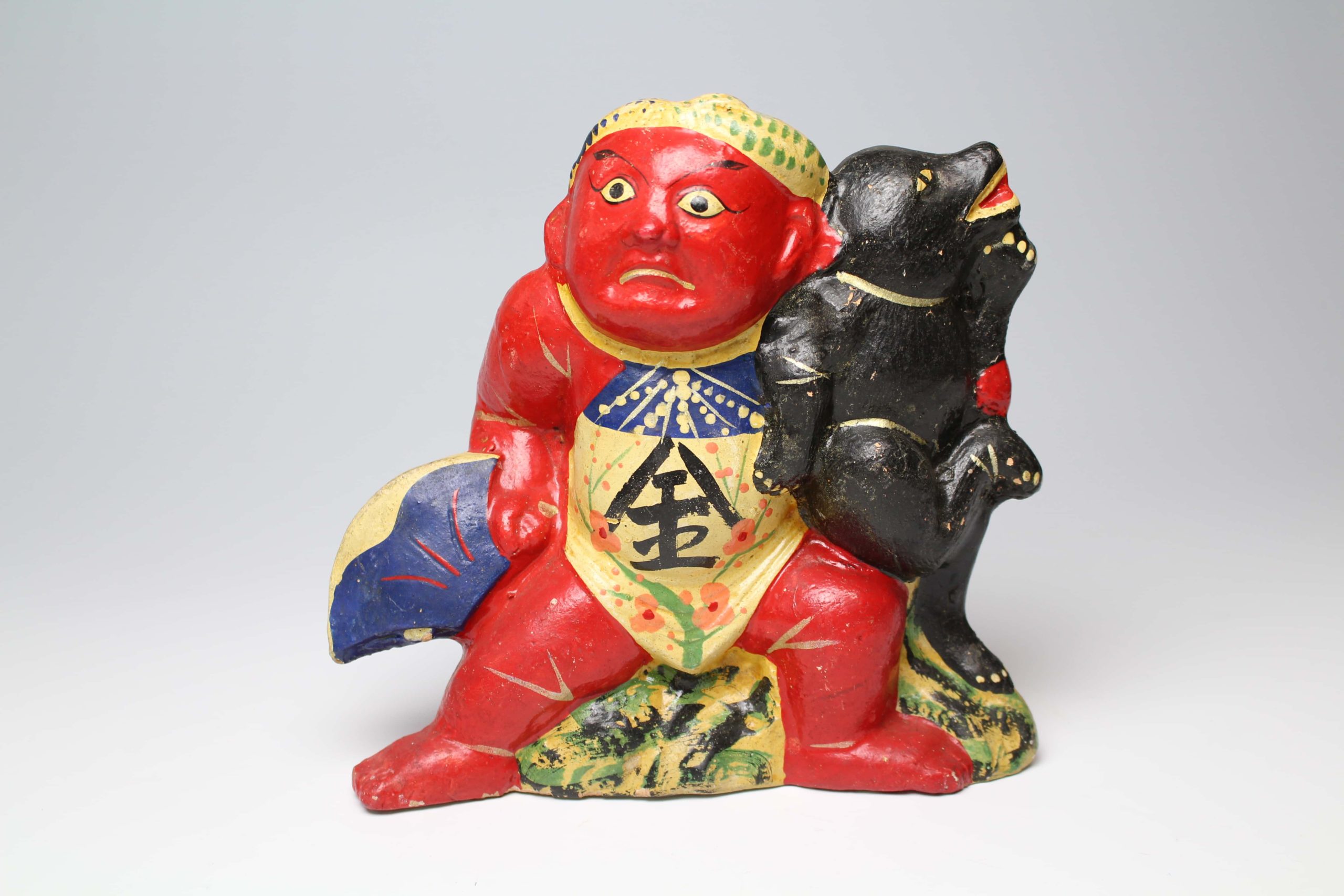 伏見土人形 熊と金太郎 日本玩具博物館