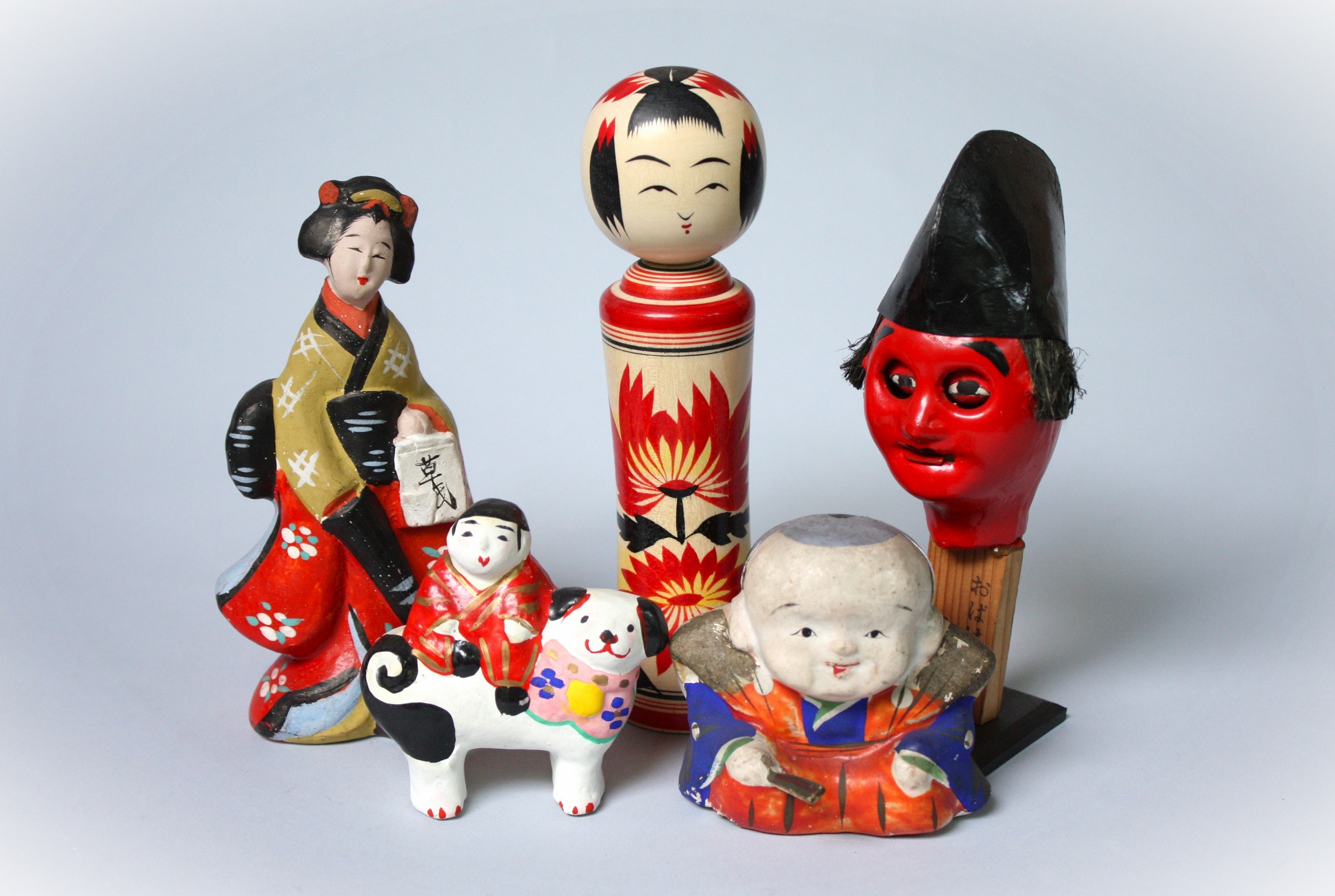 郷土玩具、土人形・・・古い柳川の郷土羽子板